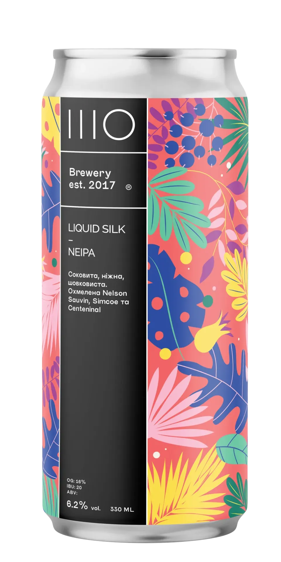 Пиво ШО Liquid Silk NEIPA, ABV 6.2%, 0.33 л