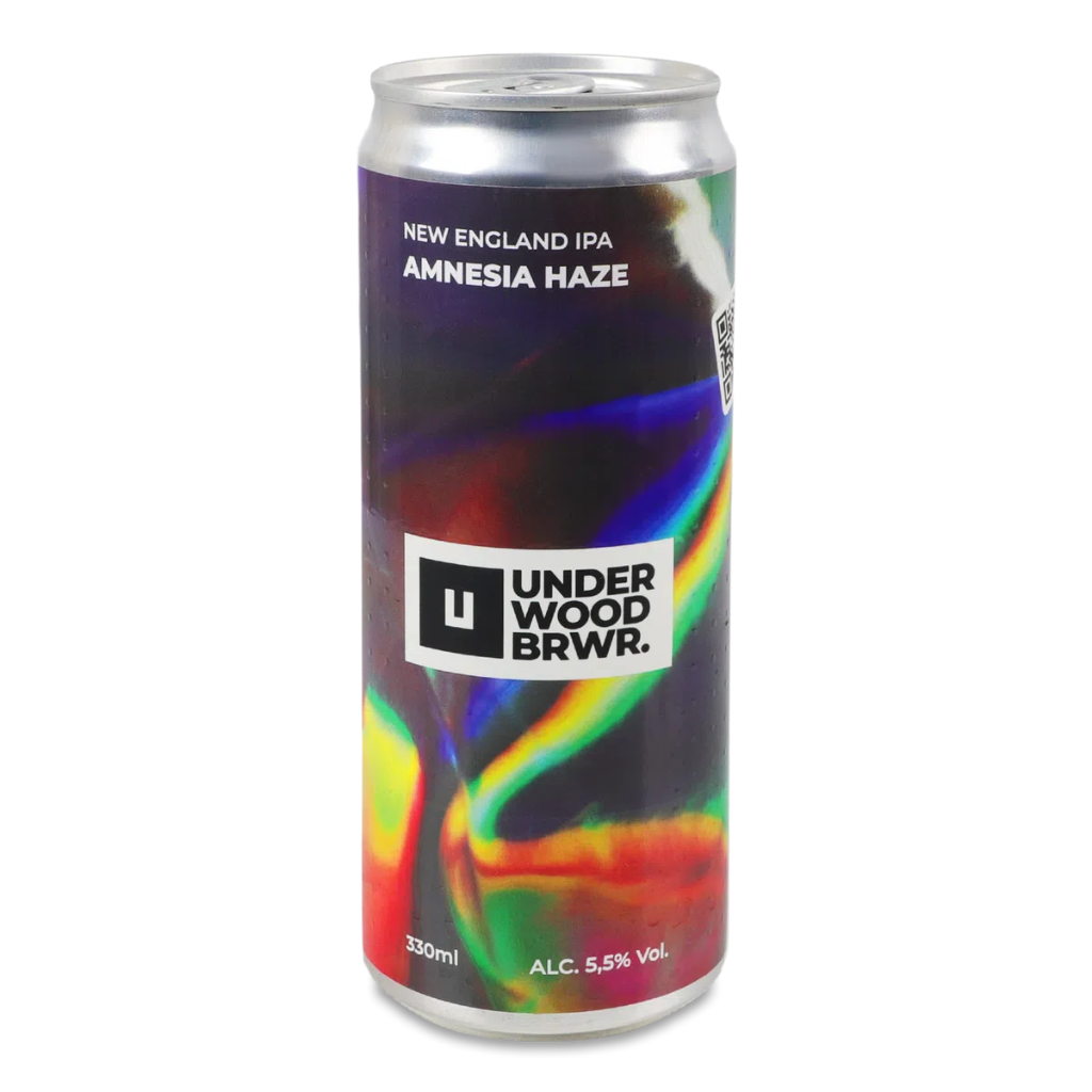 [100000897] Пиво Underwood Amnesia Haze, ABV 5.5%, 0.33л