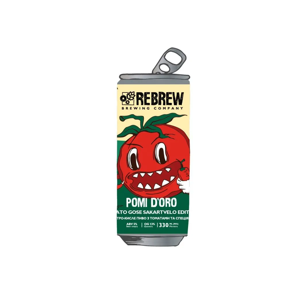 [100000748] Пиво Rebrew Pomi D'Oro Sakartvelo Edition Tomato Gose, ABV 5%, 0.33 л