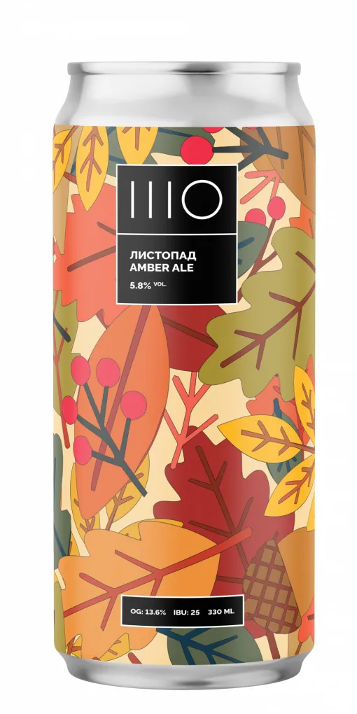 [100003566] Пиво ШО Листопад Amber Ale, ABV 5,8%, 0.33л