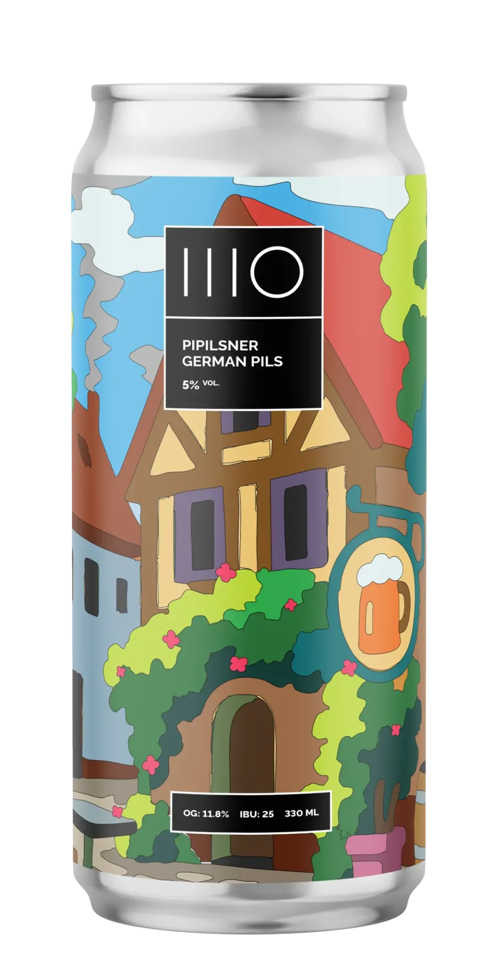 Пиво ШО Pipilsner German Pils, ABV 5%, 0.33л