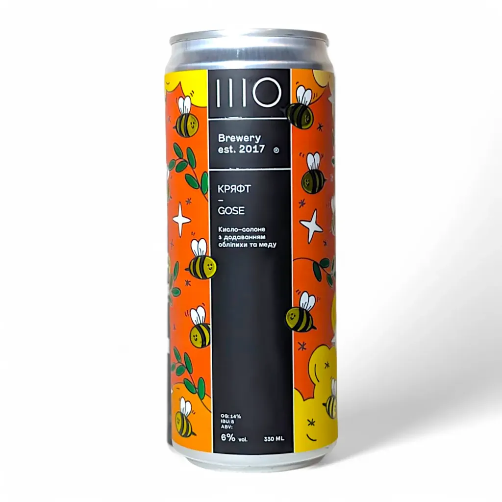 Пиво ШО Кряфт Gose, ABV 6%, 0.33л