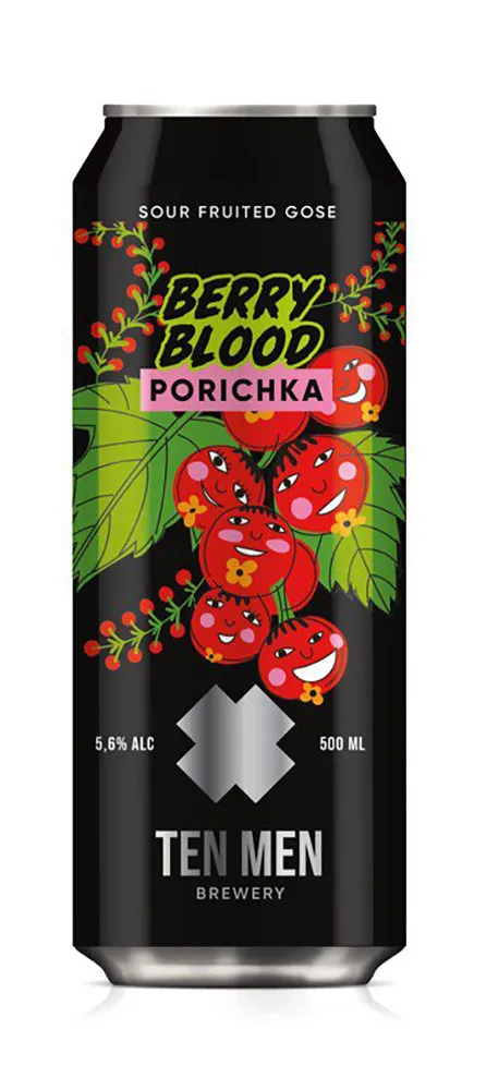 [100003523] Пиво Ten Men Berry Blood: Porichka Sour, ABV 5,2%, 0.5л