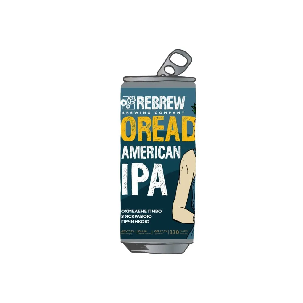 [100000743] Пиво Rebrew Oread IPA, ABV 7.2%, 0.33 л