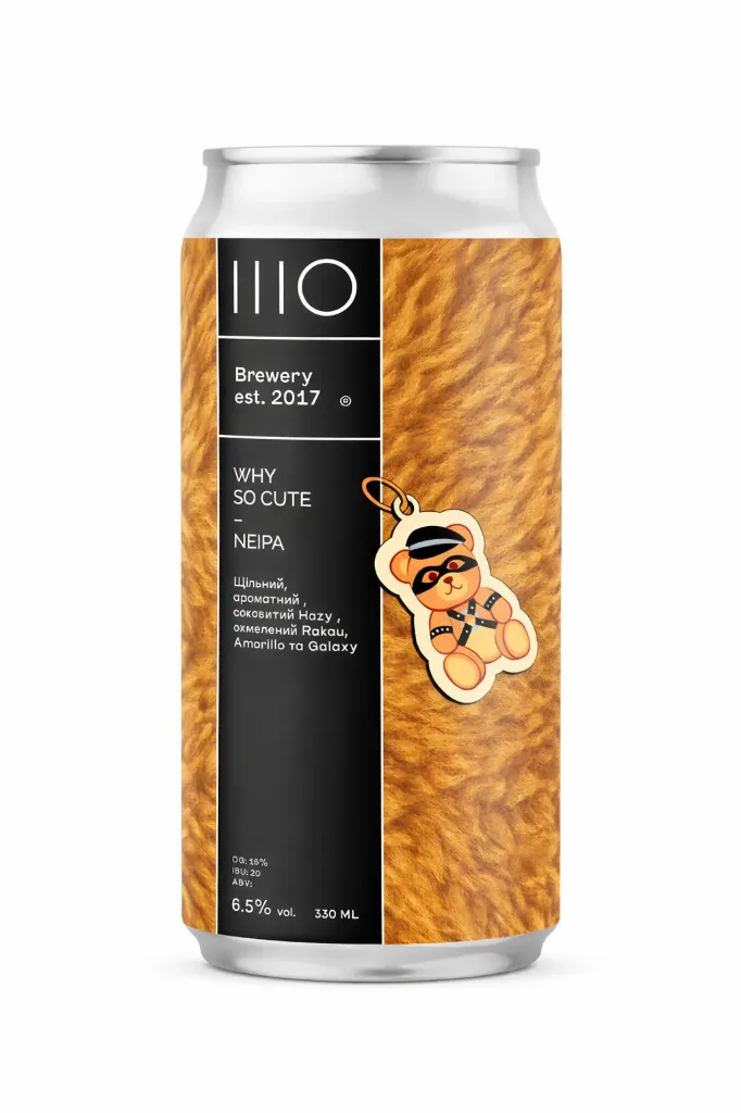 [100001398] Пиво ШО Why So Cute? NEIPA, ABV 6.5%, 0.33л