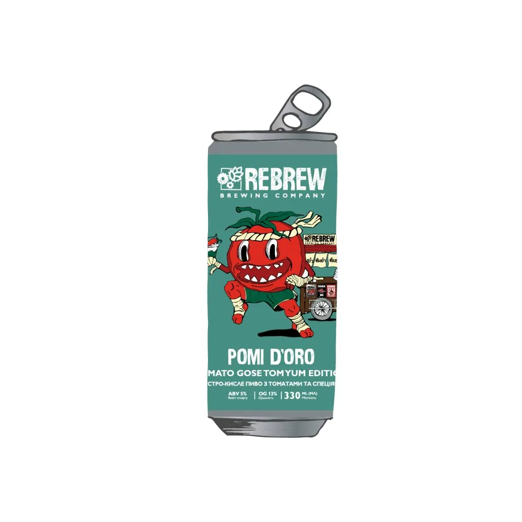 Пиво Rebrew Pomi D'Oro Tom Yum Sour, ABV 5%, 0.33л