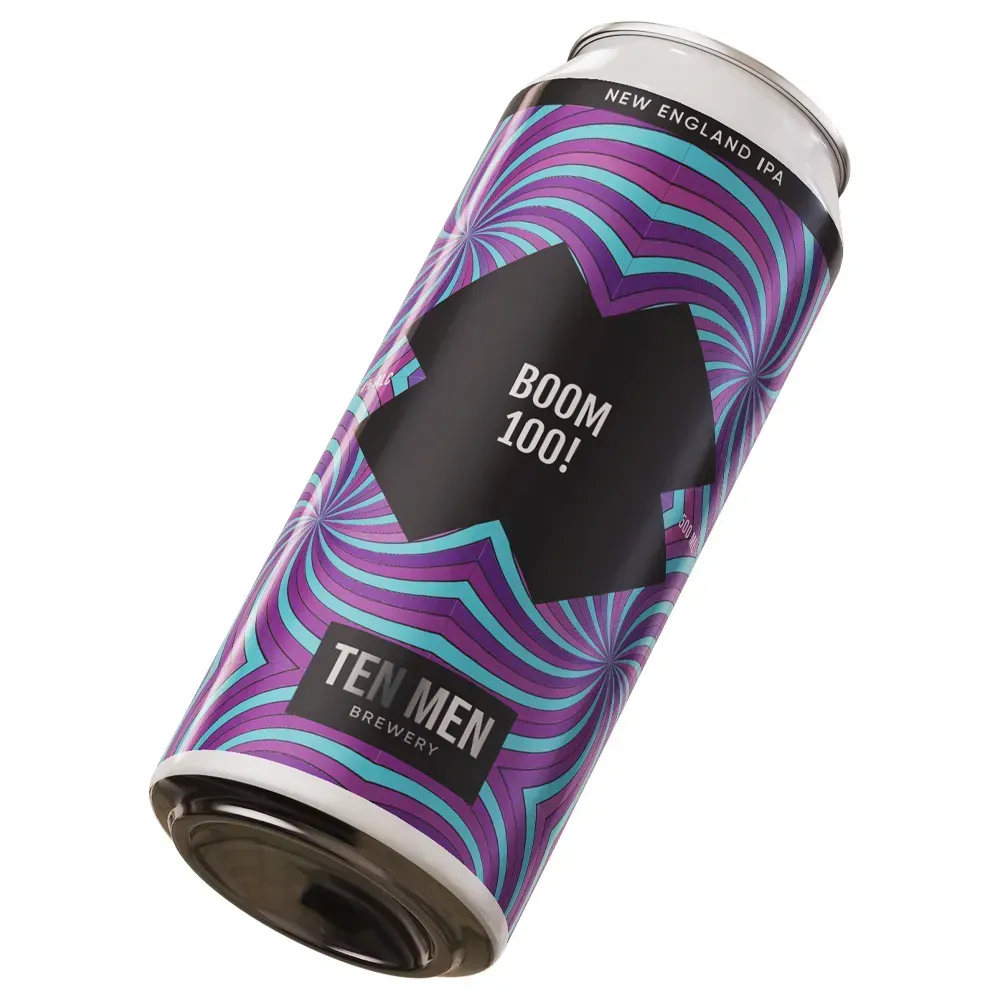 Пиво Ten Men Boom 100! NEIPA, ABV 5.6%, 0.5л