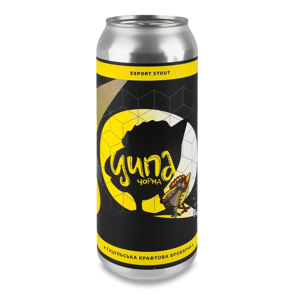 [100001350] Пиво Ципа Чорна Stout, ABV 7.9%, 0.5л