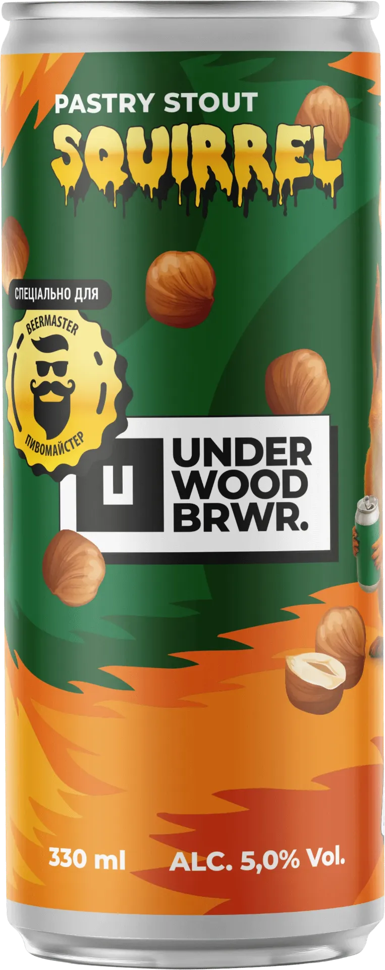 [100000960] Пиво Underwood Squirrel Pastry Stout, ABV 5%, 0.33л